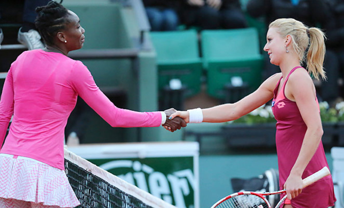 Venus Williams went out in the first round of the French Open for the first time since 2001.