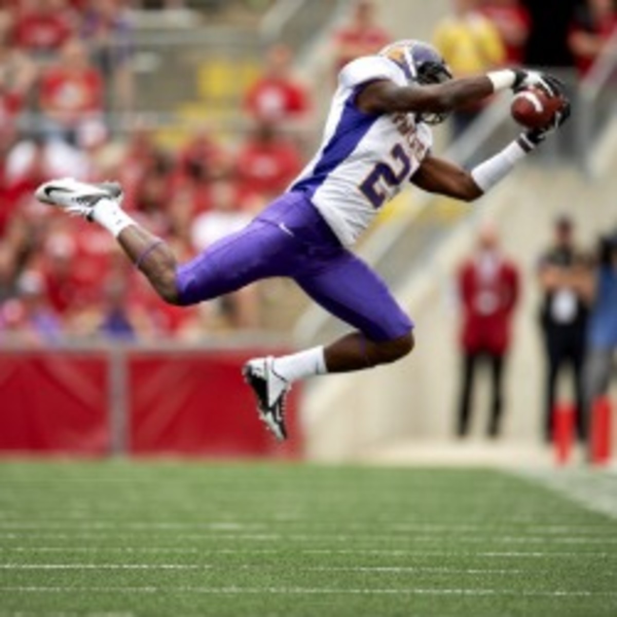 Northern Iowa wideout Terrell Sinkfield reportedly ran the 40-yard dash in 4.19 seconds. (Photo by John Biever /Sports Illustrated)