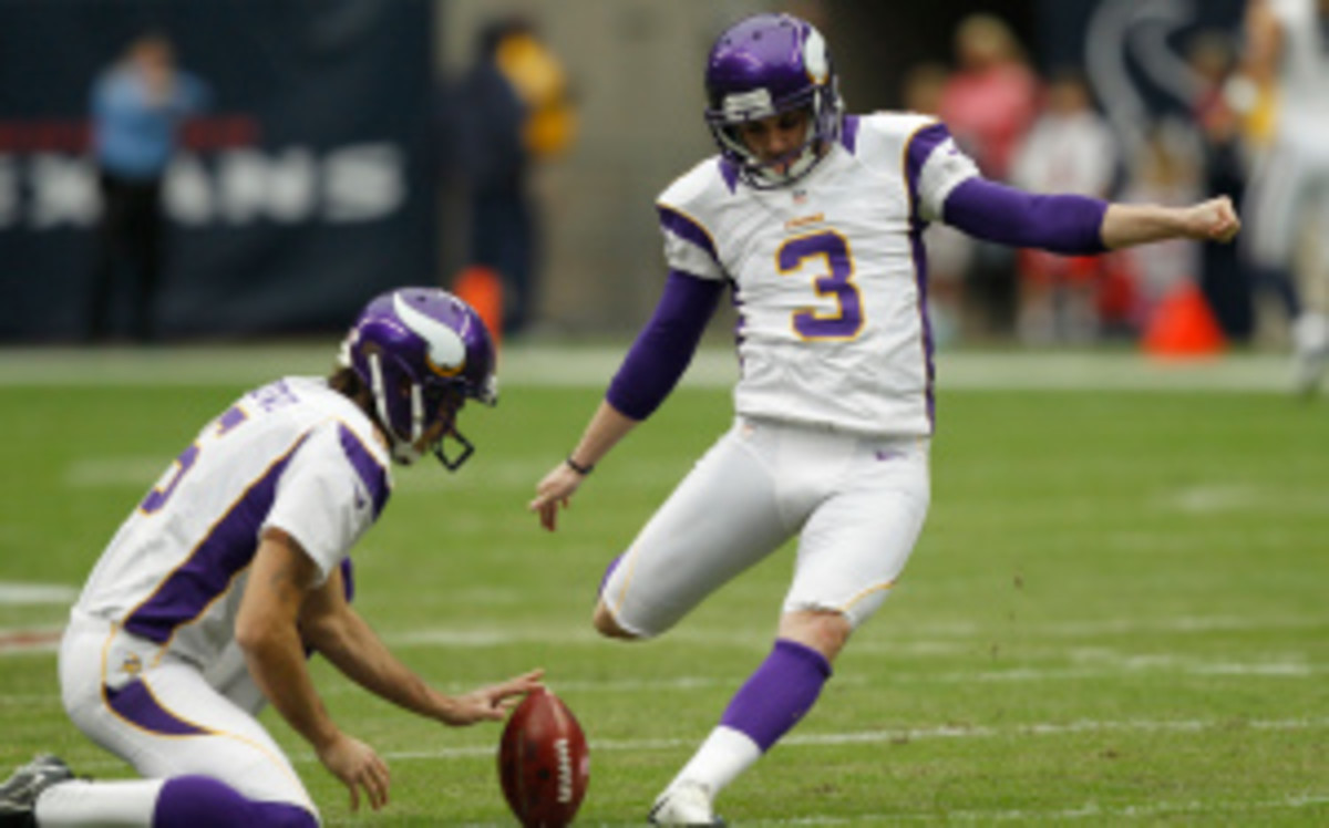 Former Vikings punter Chris Kluwe has signed with the Raiders. (Bob Levey/Getty Images)