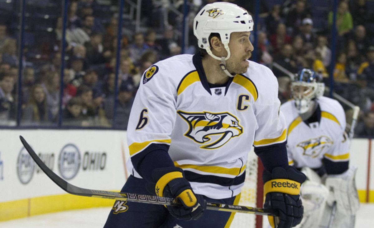 Predators defenseman Shea Weber totaled seven goals and 12 points before being sidelined after taking a puck to the eye on Nov. 28 in Edmonton.