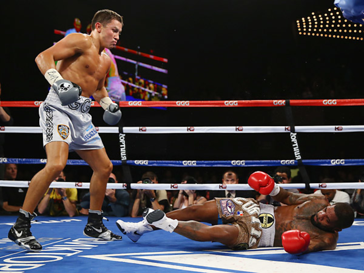 Gennady Golovkin knocked down Curtis Stevens in the second round en route to upping his record to 28-0.