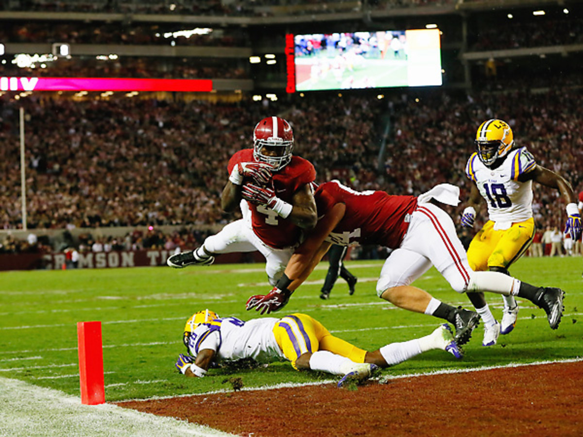 T.J. Yeldon and Alabama are in pole position for the BCS title game after Saturday's win over LSU. (Kevin C. Cox/Getty Images)