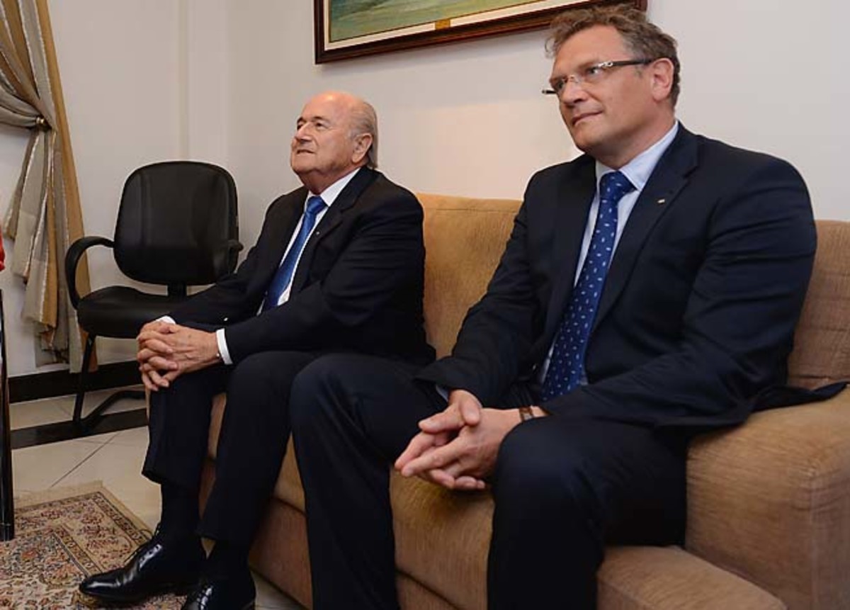 Jerome Valcke (right) has been by Sepp Blatter's side since 2007.