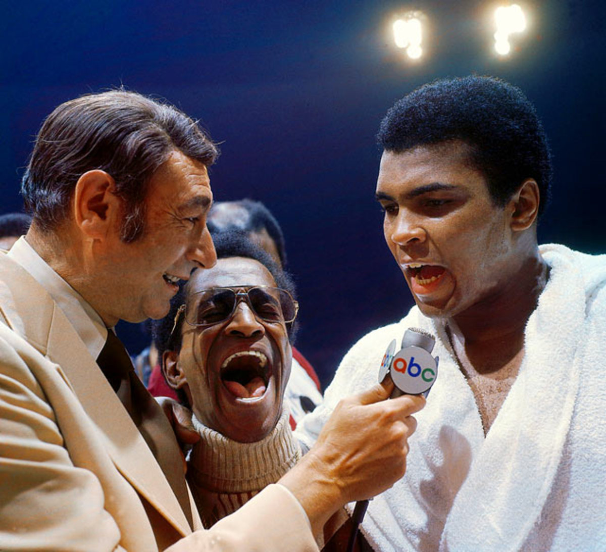 Howard Cosell, Sammy Davis Jr. and Muhammad Ali