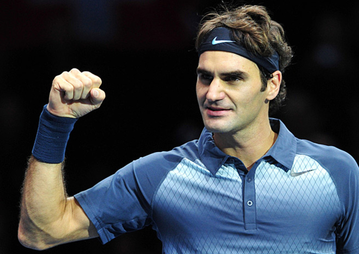 Roger Federer showed fire at the ATP World Tour Finals, where he battled to make the semifinals.