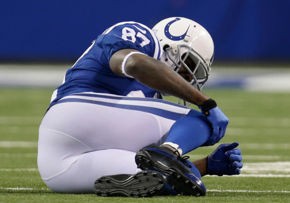 Reggie Wayne's 2013 season is over after a Sunday night knee injury.