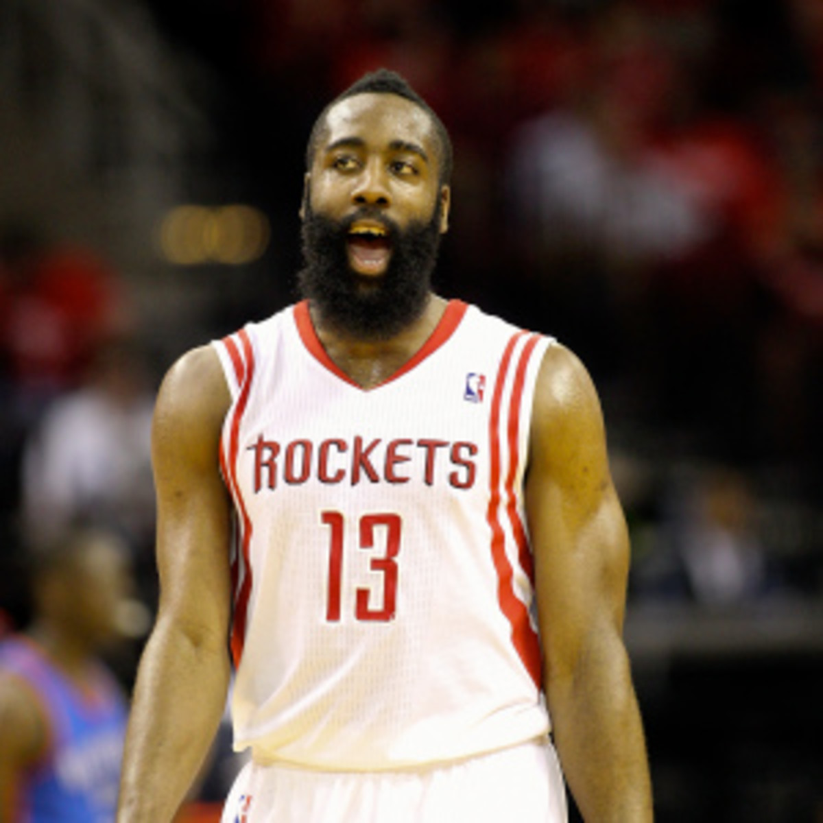 James Harden is battling flu-like symptoms but is expected to play in Game 5. (Bob Levey/Getty Images)