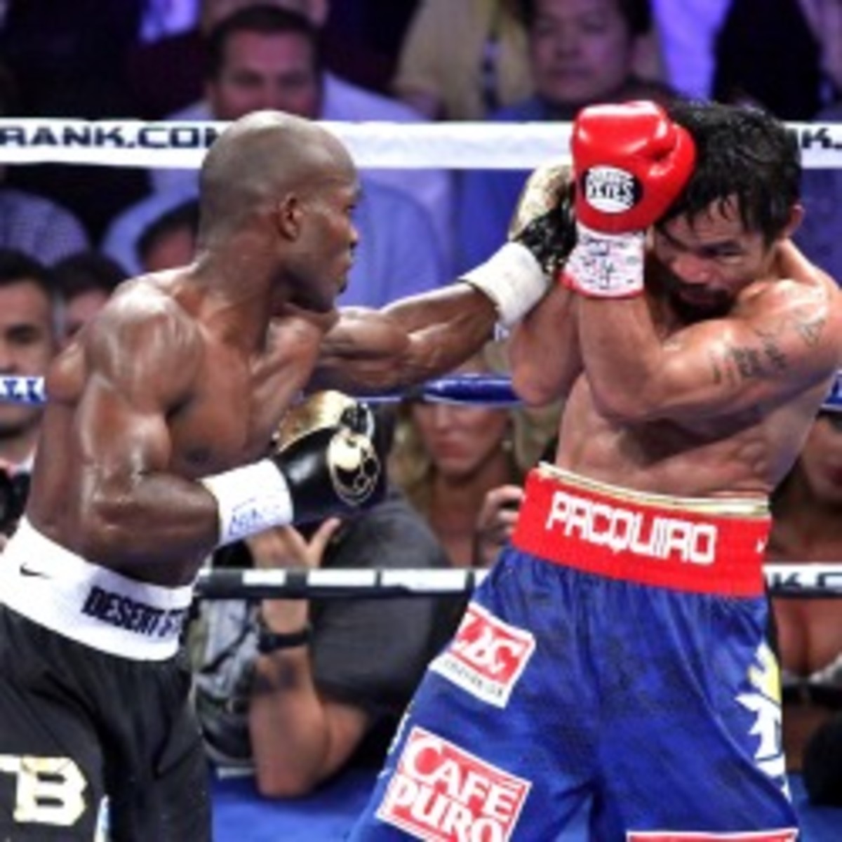 Timothy Bradley said he received death threats after beating Manny Pacquiao last year. (John Gurzinski /Getty Images)