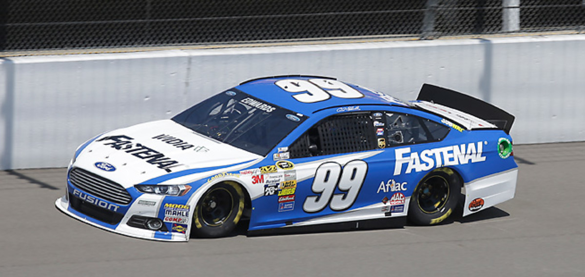 Carl Edwards topped the qualifying on a fast track, finishing his final lap at over 202 MPH.