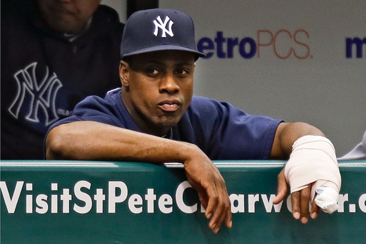 Curtis Granderson, who broke his forearm this spring, played eight games before breaking his knuckle.