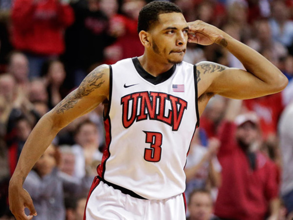 Anthony Marshall and UNLV reached the semifinals of the Mountain West Conference by beating Air Force. (Julie Jacobson/AP)
