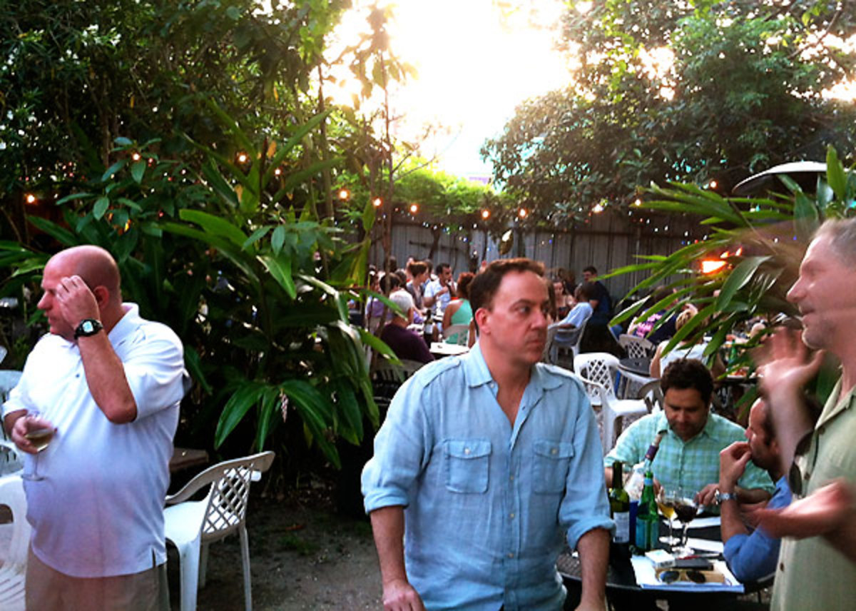 The scene in the backyard at New Orleans' Bacchanal