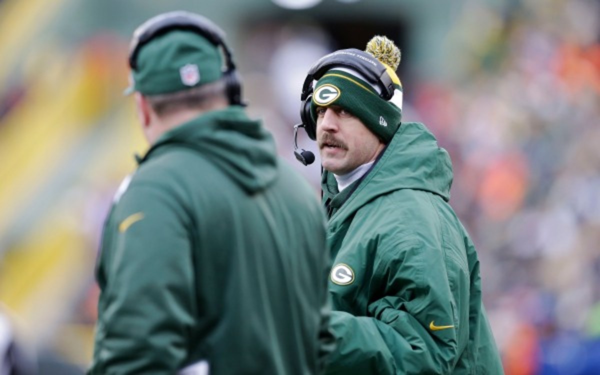 Aaron Rodgers has been sidelined for the last month with a broken collarbone. (Tom Lynn/Getty Images)
