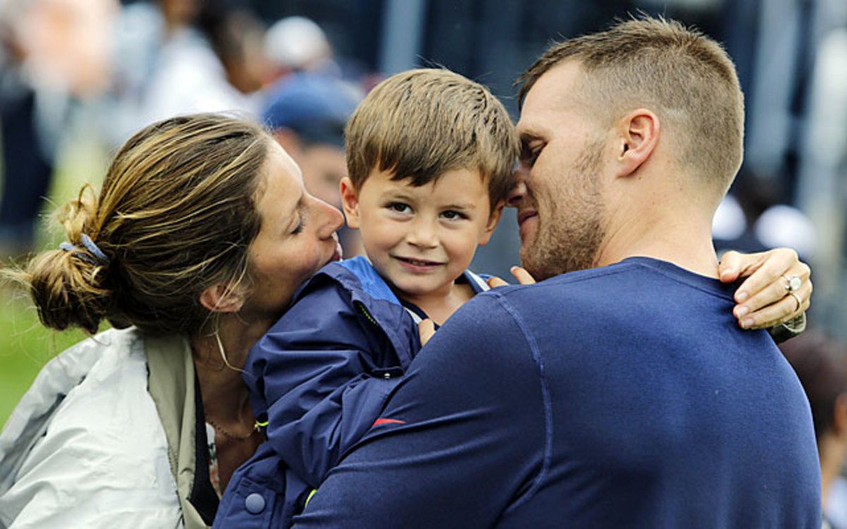 Tom Brady and Benjamin with Gisele Bundchen 