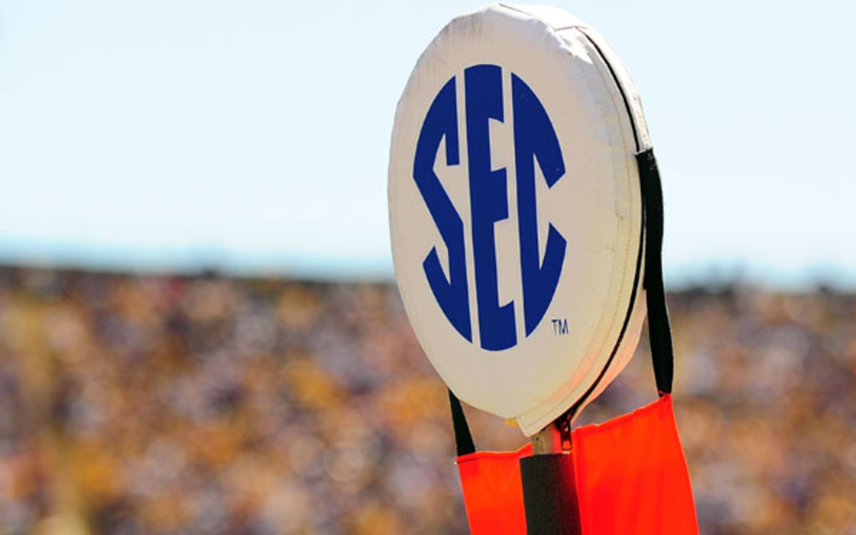 The SEC logo won't be appearing in EA Sports NCAA Football game. (Stacy Revere/Getty Images)