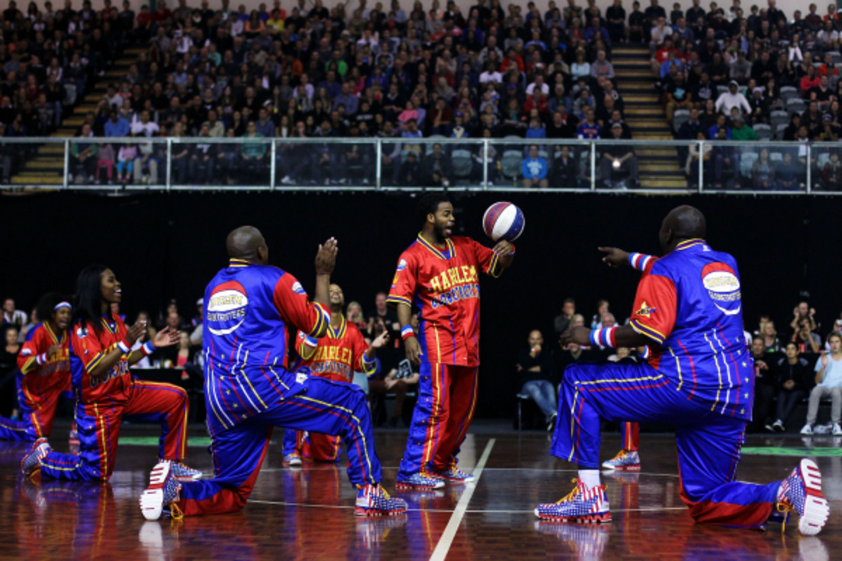 The Harlem Globetrotters are reportedly being shopped by the team's private equity owner and is likely to fetch $50 to $100 million. (Anthony Au-Yeung/Getty Images)