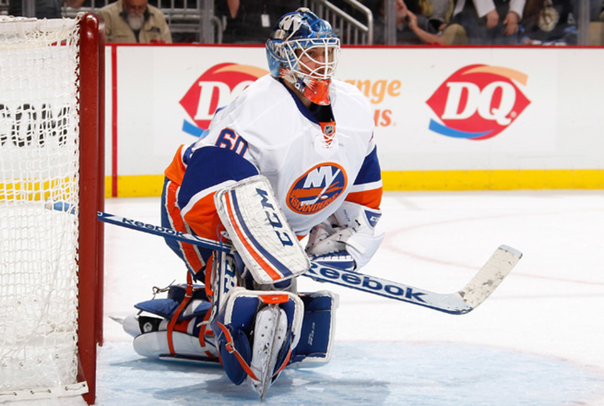Kevin Poulin has gone 7-9-1 with a 2.76 goals-against average in 21 career games with the Isles.