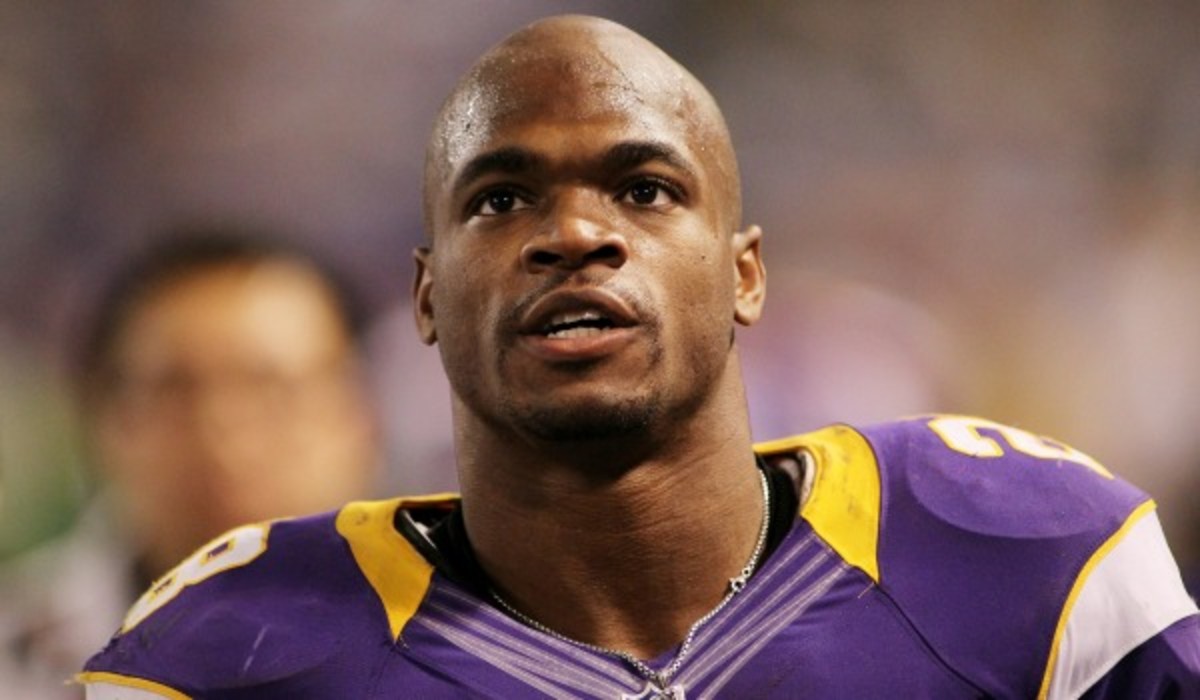 Adrian Peterson said he's "not with" gay marriage. (Photo by Andy Clayton King/Getty Images)