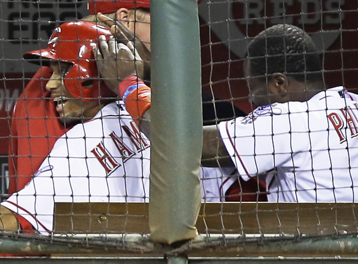 Speedster Billy Hamilton's first steal keys Reds win over Cardinals