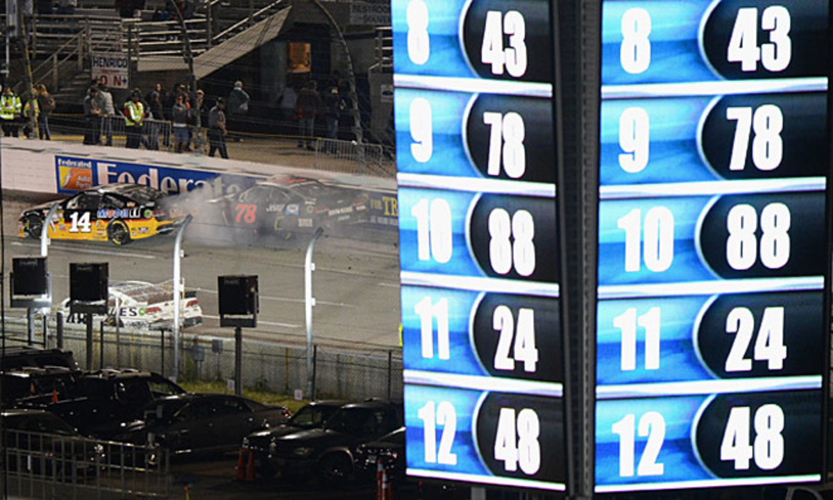 This collision with Kurt Busch was once more incident in Tony Stewart's frustrating Sprint Cup season.