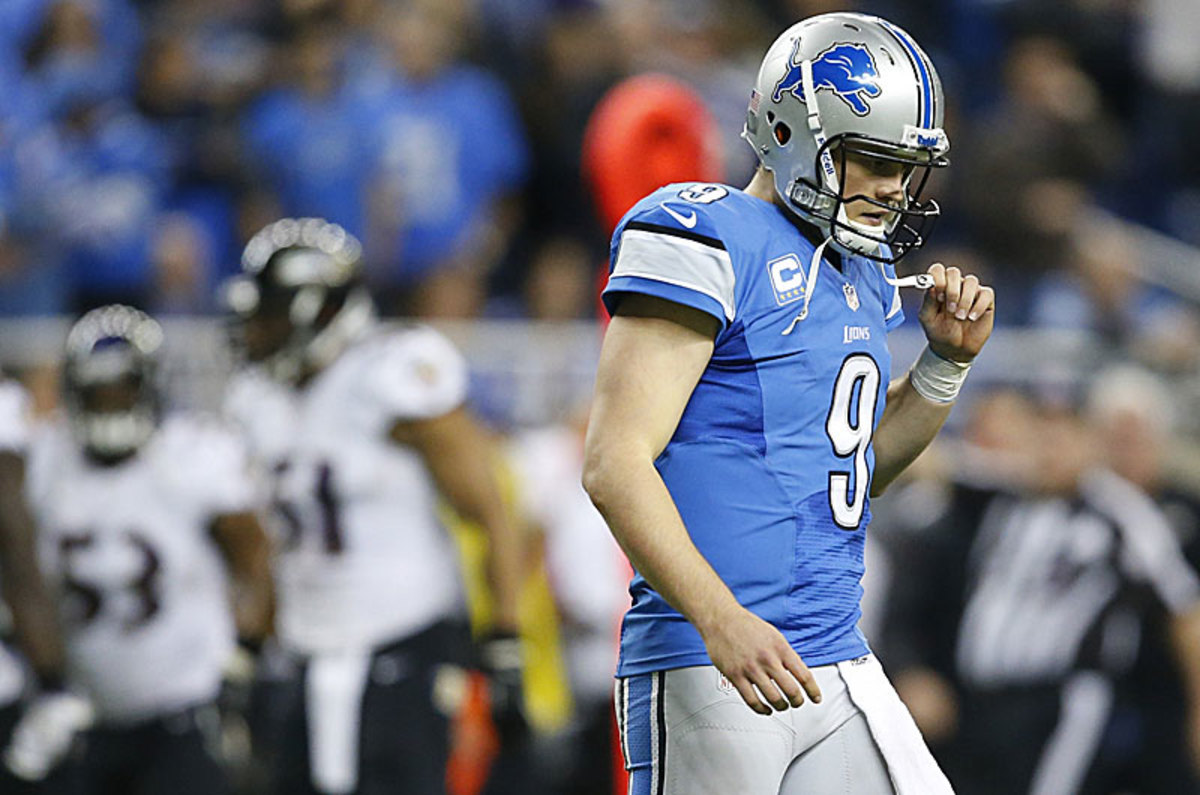 Matthew Stafford is on pace for his lowest completion percentage (58.0) since his rookie year in 2009. (Paul Sancya/AP)