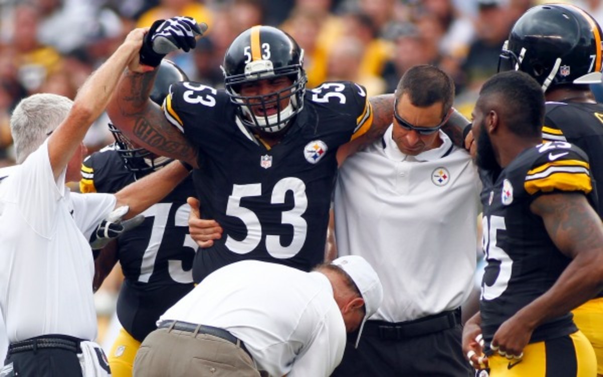 Maurkice Pouncey is out for the season with tears of his ACL and MCL in his right knee. (Justin K. Aller/Getty Images)