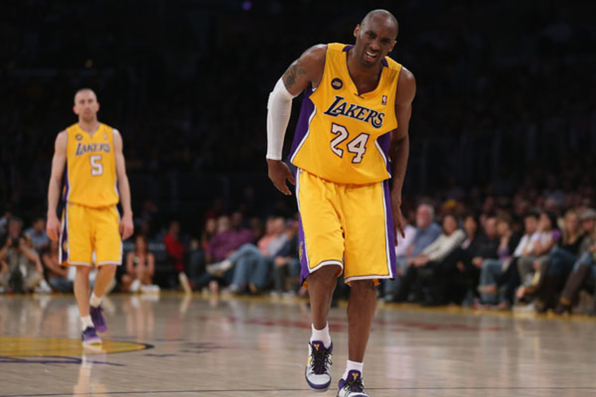 Kobe Bryant has been sidelined with an Achilles injury since last April. (Jeff Gross/Getty Images)