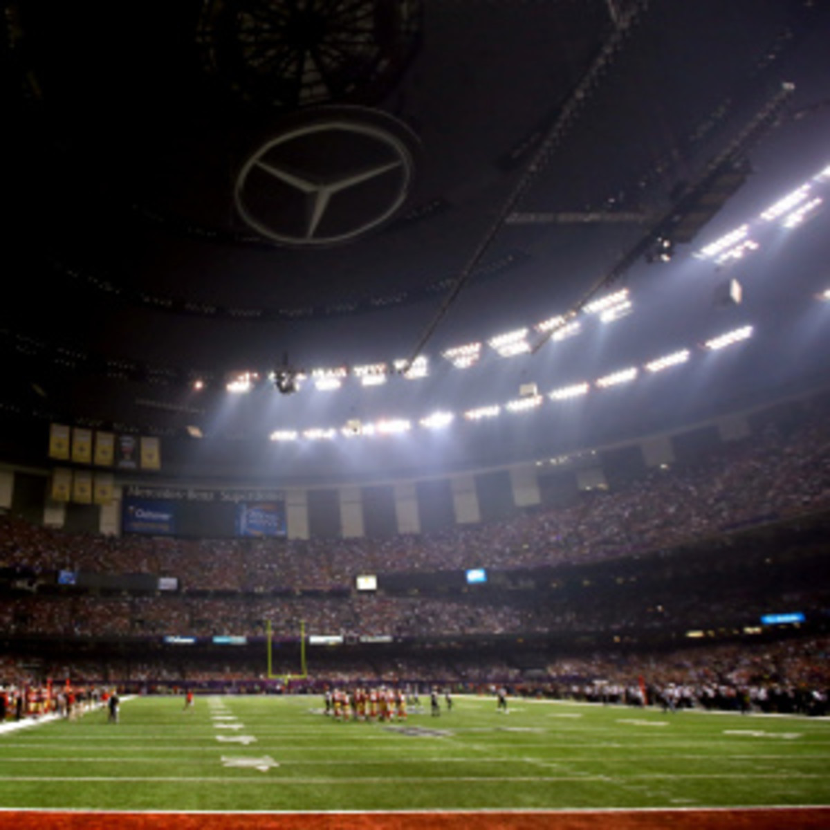 The issues caused by the Super Bowl blackout could pale in comparison to posting next year's Super Bowl because of weather conditions. (Al Bello/Getty Images)
