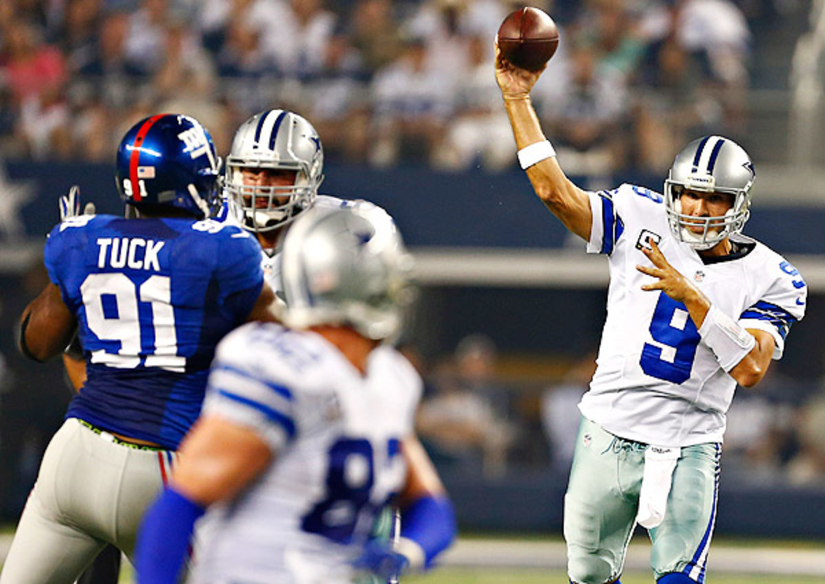 Linemakers are underrating Tony Romo (right) and the Cowboys, while overvaluing the Giants' win streak.