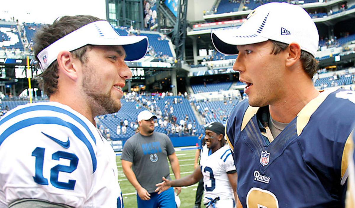 Sam Bradford was rookie of the year in 2010. Andrew Luck narrowly missed that award last year. (Sam Riche/MCT/LANDOV)