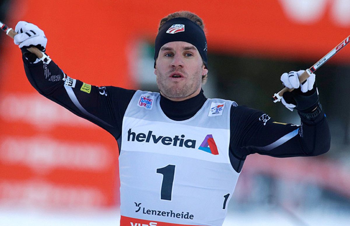 Simeon Hamilton won the men's freestyle sprint, showing he could be a medal contender at the Sochi Olympics.
