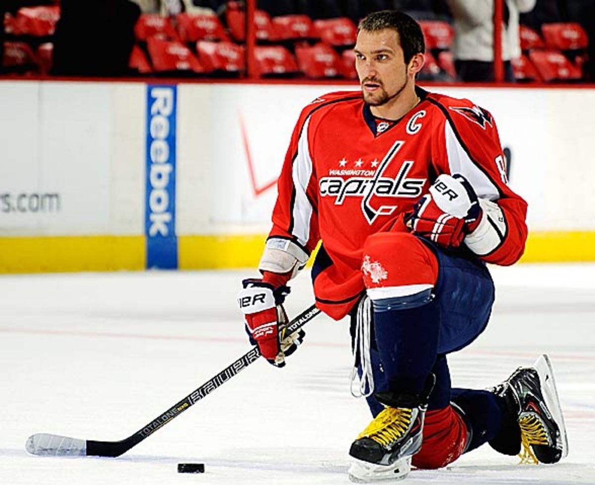 Alex Ovechkin sports a new business-like haircut.