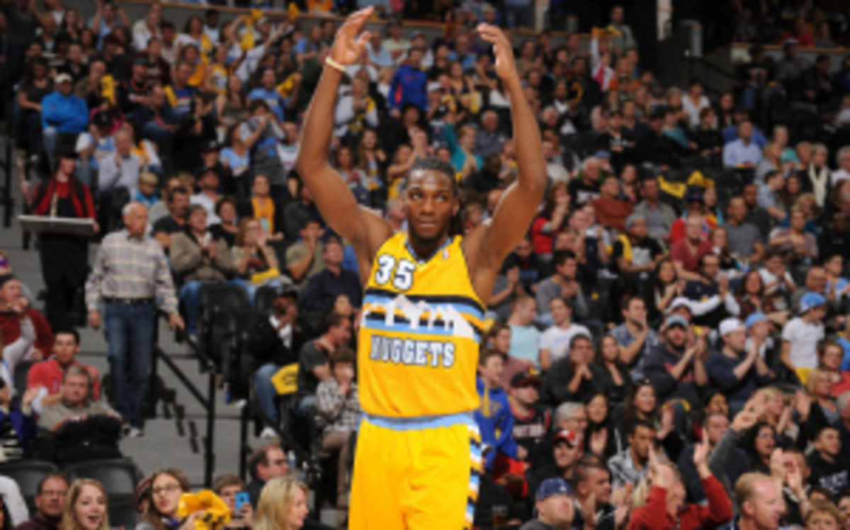 The possible departure of Kenneth Faried would mean more minutes for J.J. Hickson. (Bart Young/Getty Images)