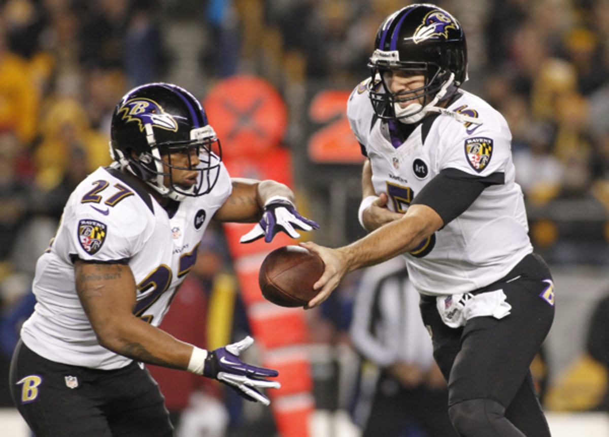 Ray Rice, Joe Flacco :: Justin K. Aller/Getty Images