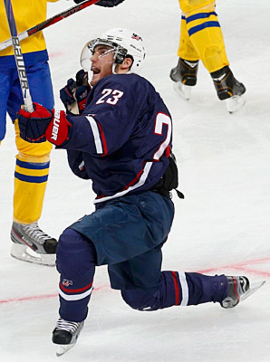 Rocco Grimaldi scored twice against Sweden to help Team USA clinch the title.