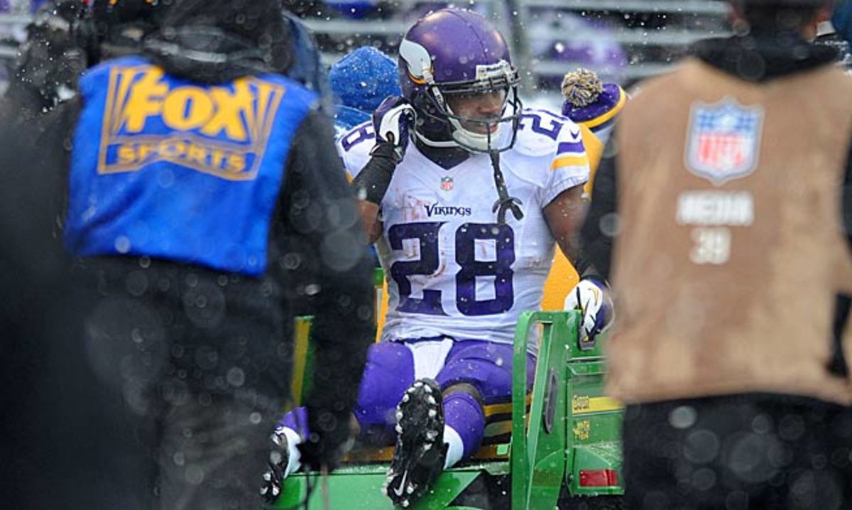 Adrian Peterson left his owners in a bind when he injured his ankle in a Week 14 loss to the Ravens.
