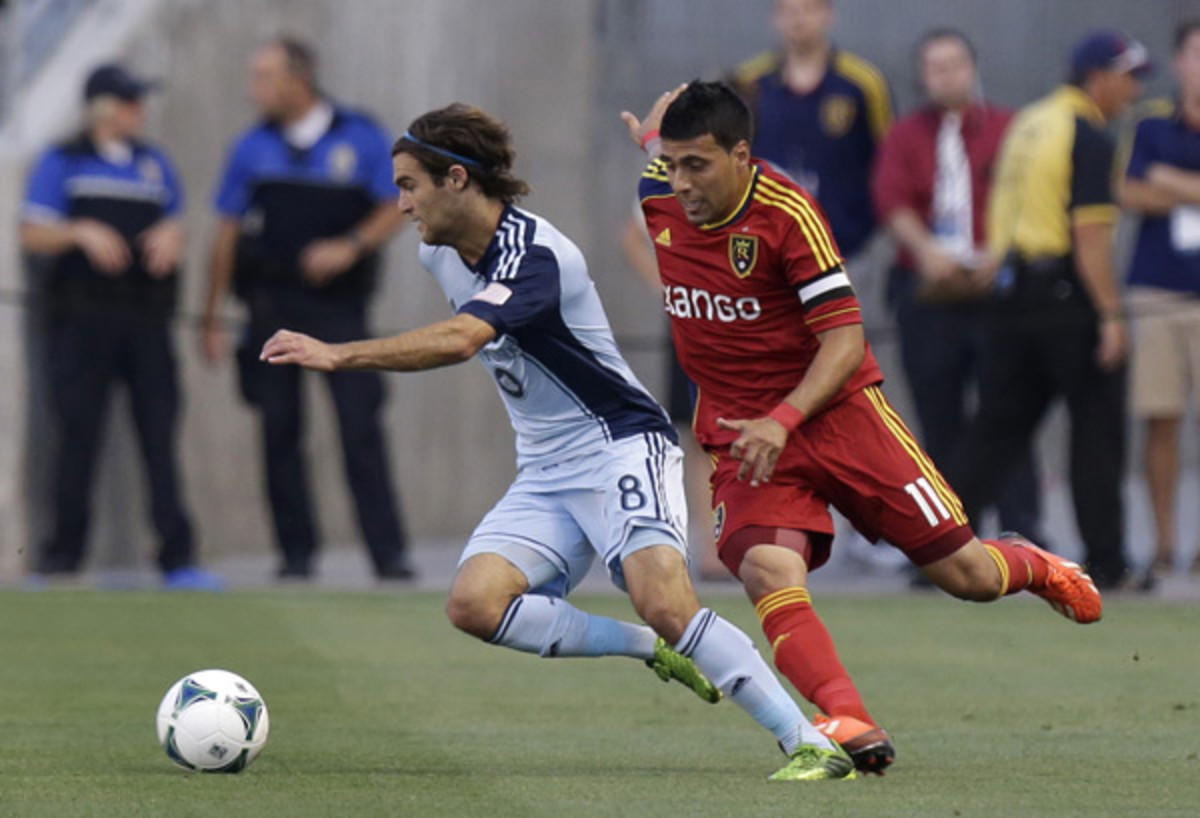 Graham Zusi and Javier Morales