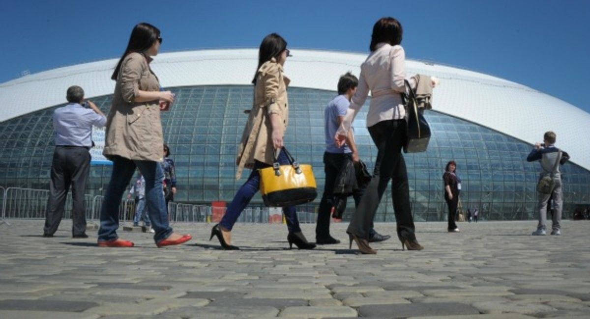 The Bolshoy Ice Dome outside Sochi will host Winter Olympics ice hockey games. (Alexander Nemenov/Getty Images)