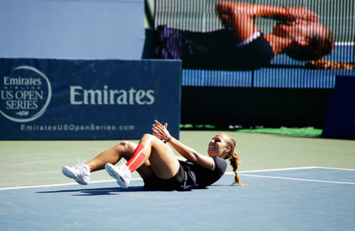 Dominika Cibulkova toppled top seed Agnieszka Radwanska to win the Bank of the West Classic.
