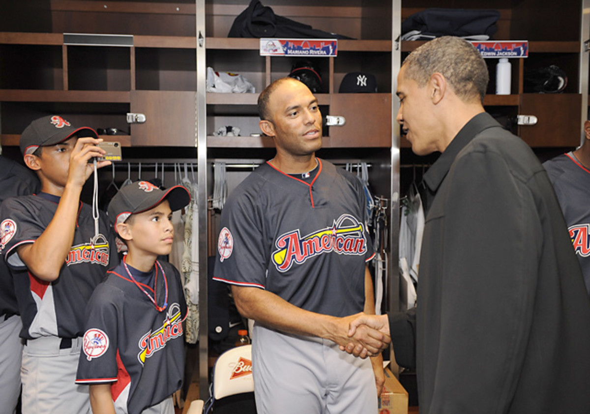 Mariano Rivera and Barack Obama