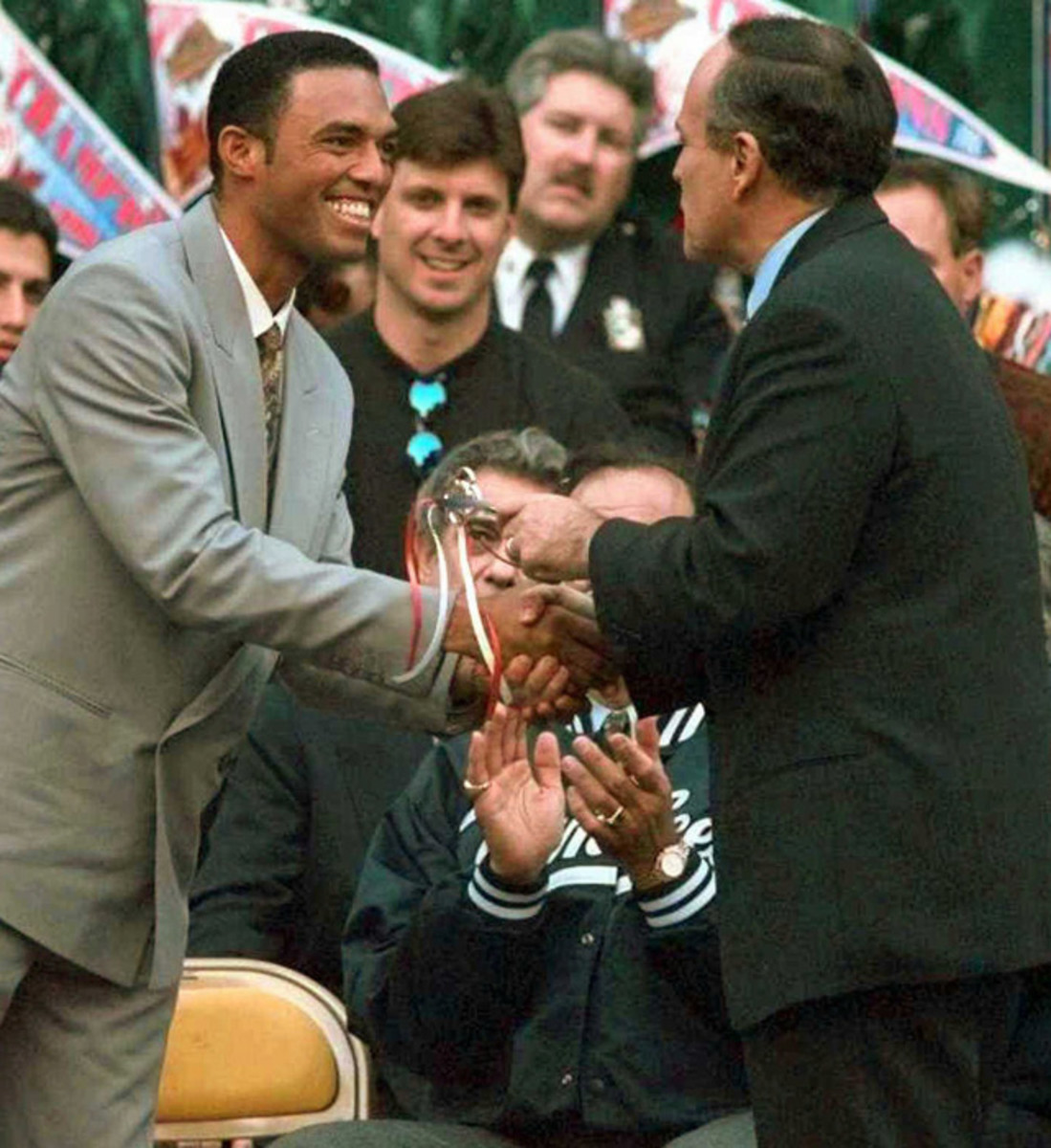 Mariano Rivera and Rudy Giuliani