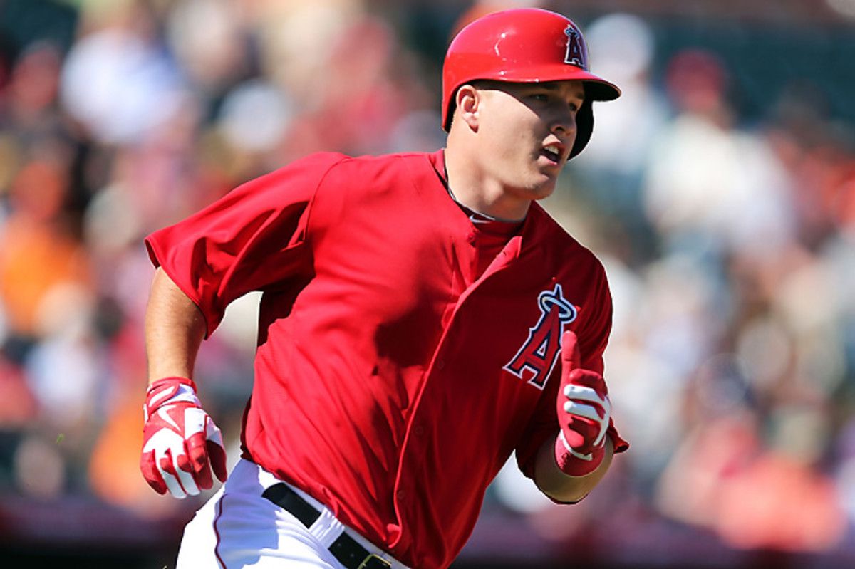 Outfielder Mike Trout will likely be the first player selected in most fantasy baseball drafts this spring.