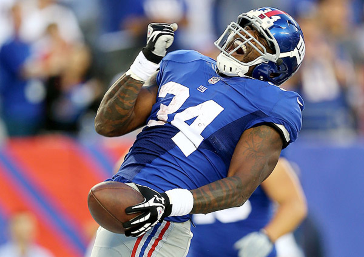 Brandon Jacobs' touchdown celebration made for must-see TV.
