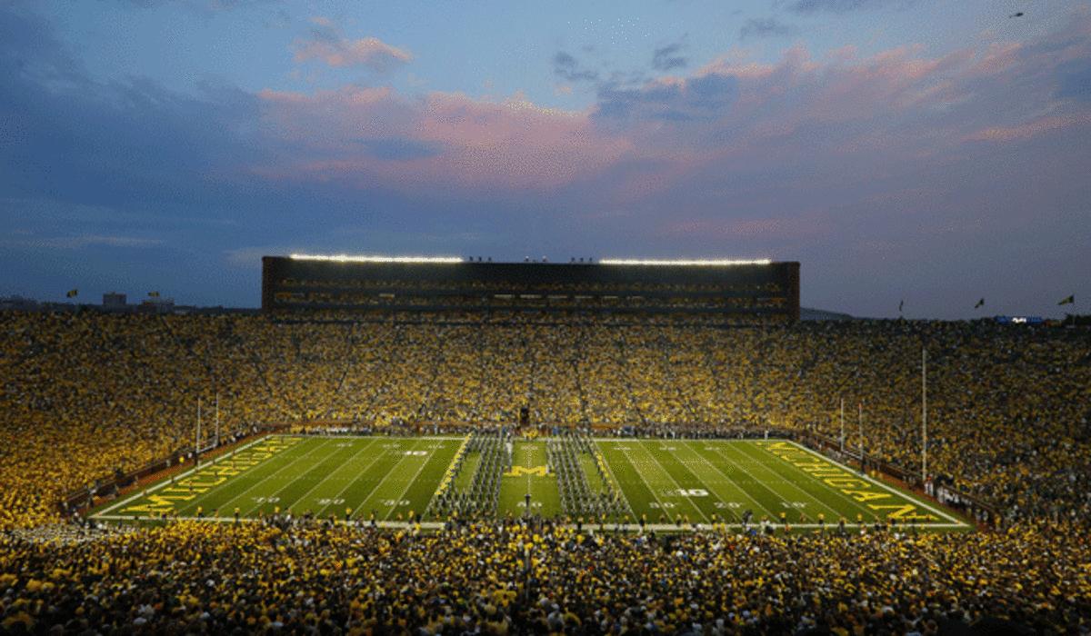 Big-time football schools like Michigan regularly pack more than 100,000 fans into their stadiums.