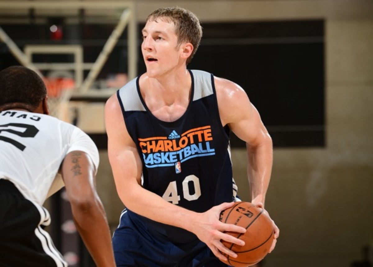 Cody Zeller made his Las Vegas Summer League debut for the Bobcats on Friday. (Garrett Ellwood/Getty Images)