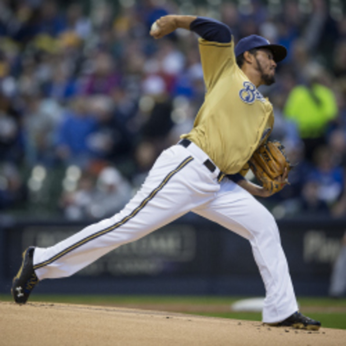 Brewers pitcher Yovani Gallardo was arrested for driving under the influence. He won't face jail time but was issued numerous fines. (Tom Lynn/Getty Images)