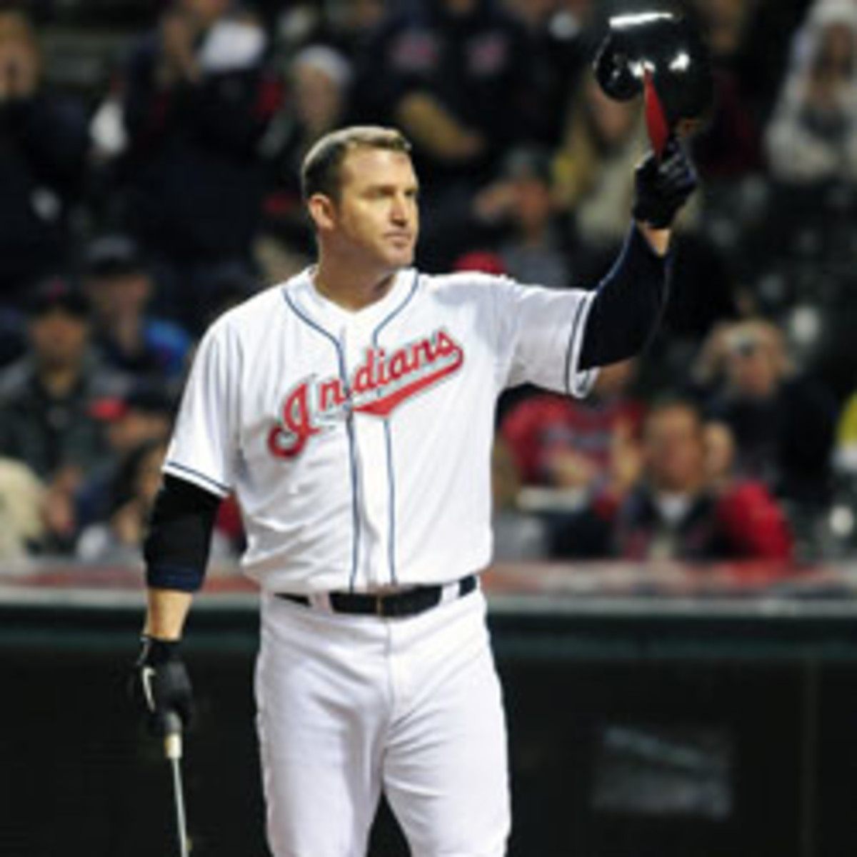 The Cleveland Indians may bring back fan favorite Jim Thome. (Jason Miller/Getty Images Sport)