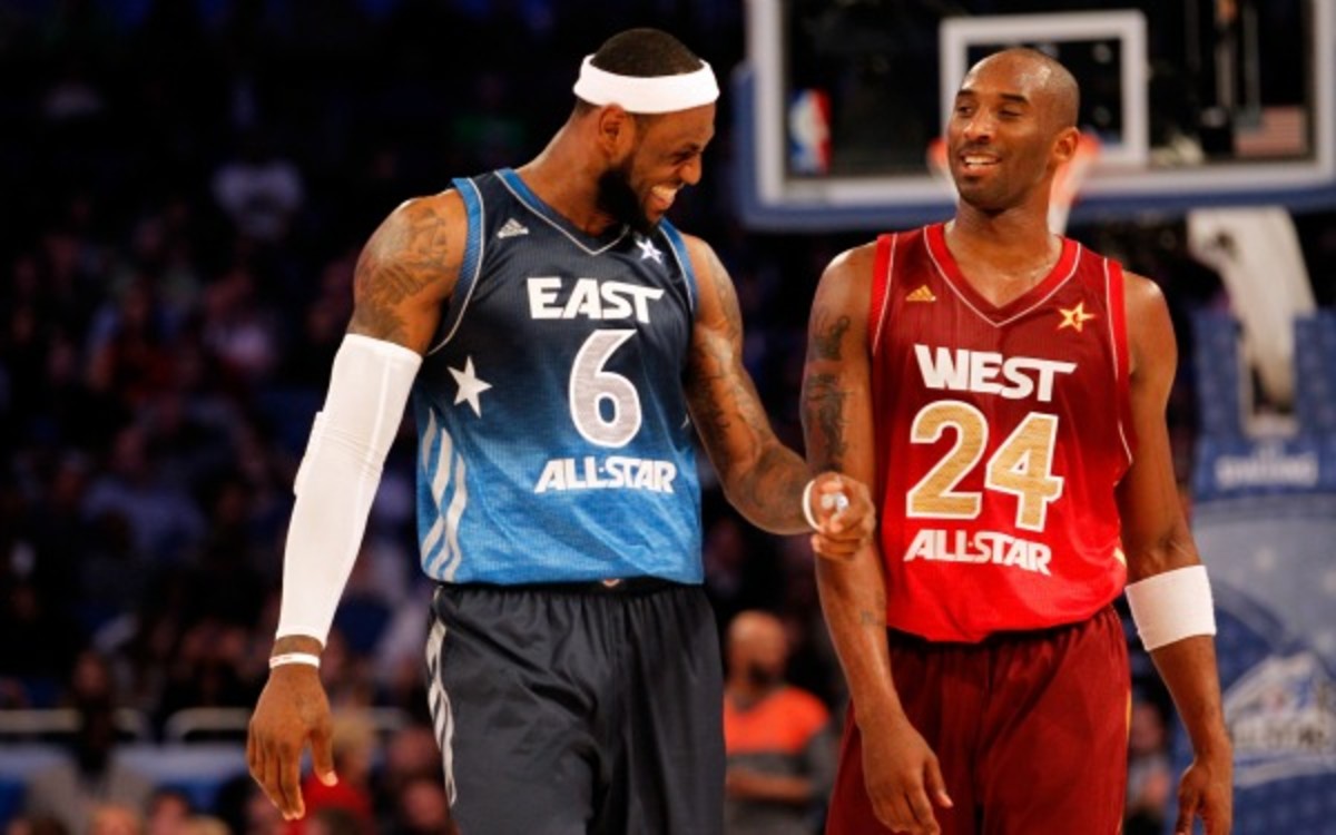 LeBron James and Kobe Bryant headline the All-NBA first team. (Photo by Ronald Martinez/Getty Images)
