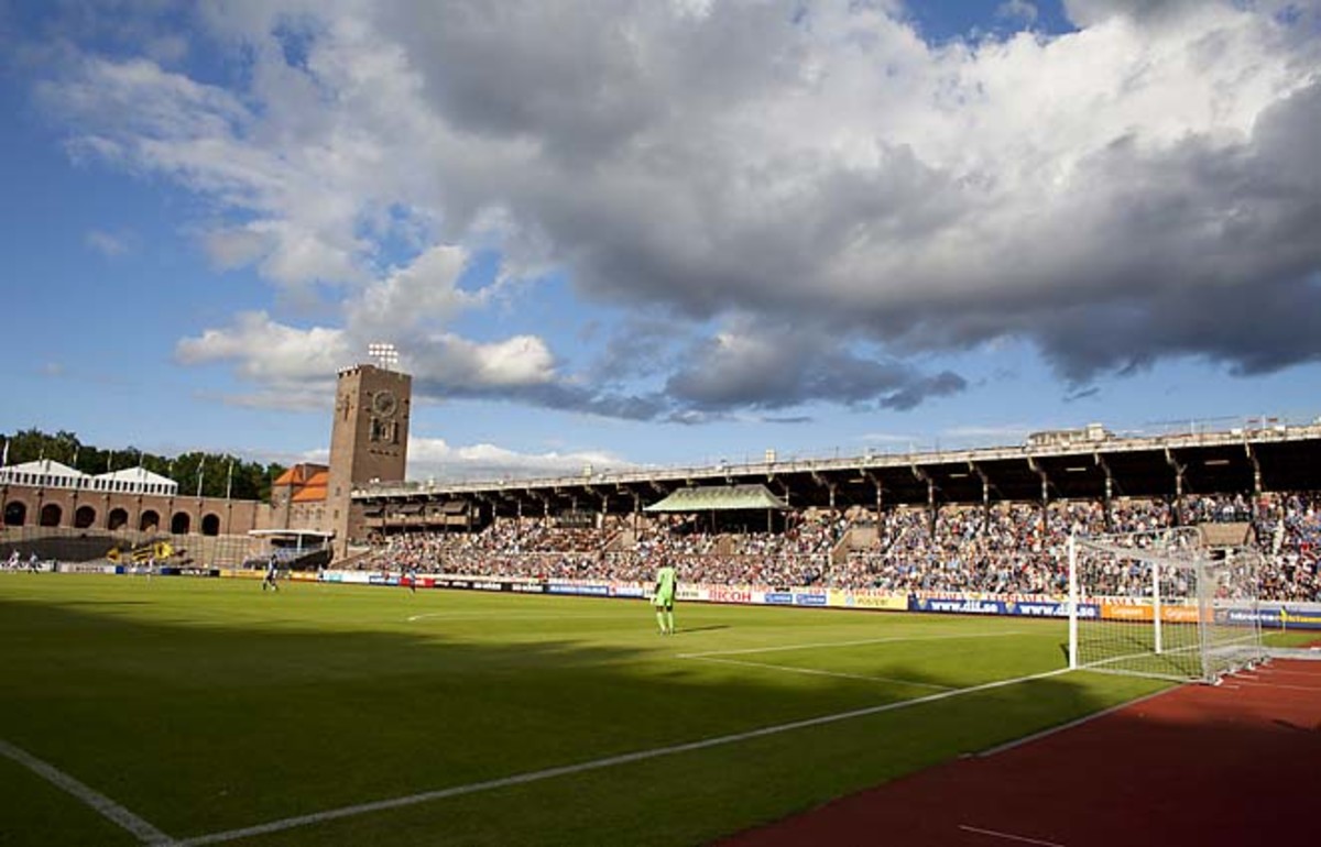Djurgarden plays its home matches at Stockholm's Olympic Stadium.