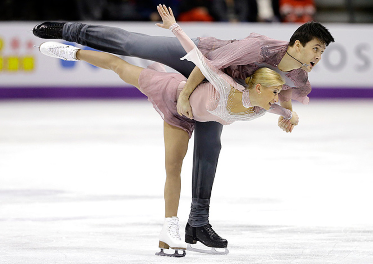 Tatiana Volosozhar and Maxim Trankov dominated the competition, beating the German pair by nearly 20 points.